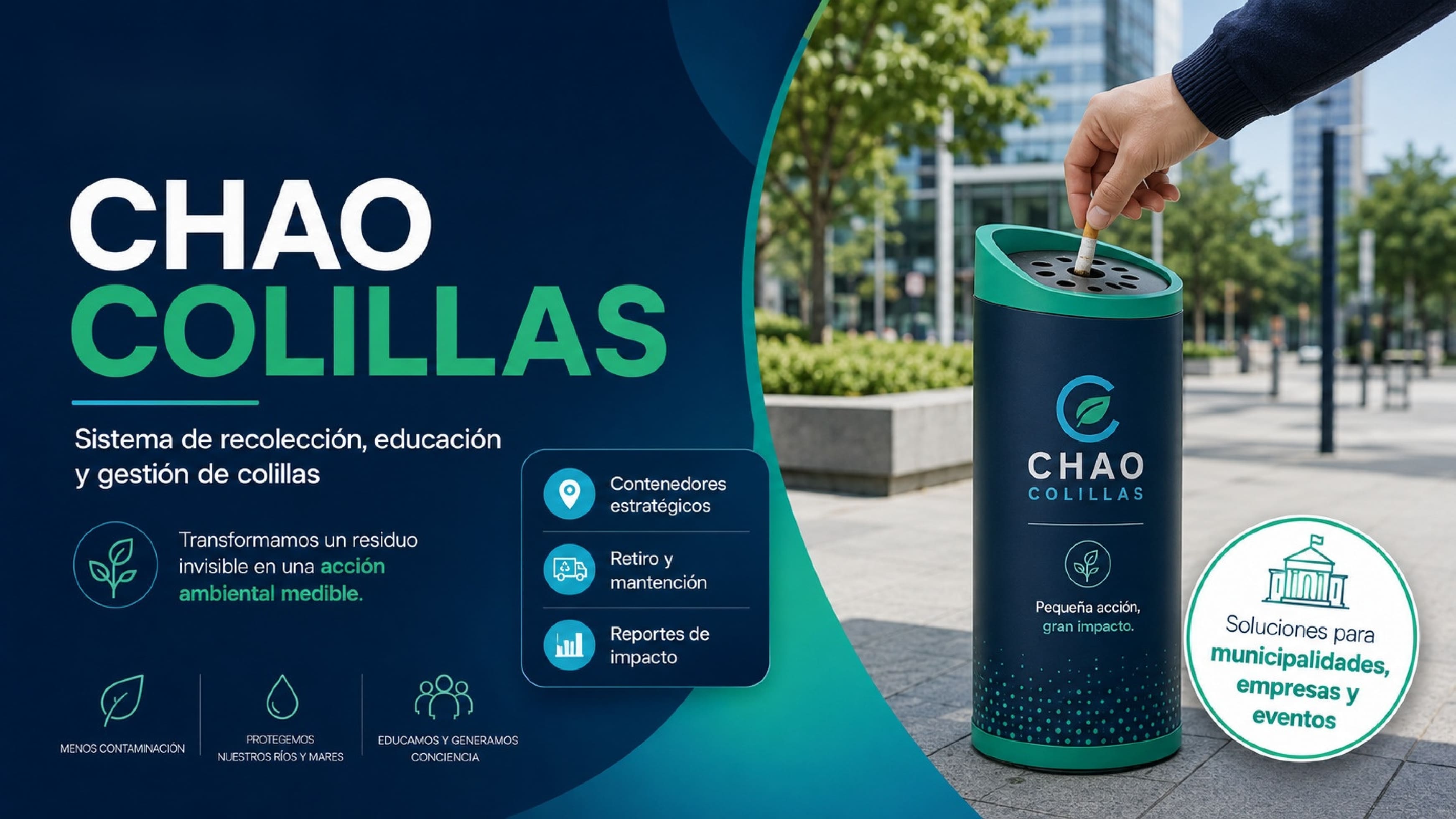 Chao Colillas – Sistema de recolección, educación y gestión de colillas